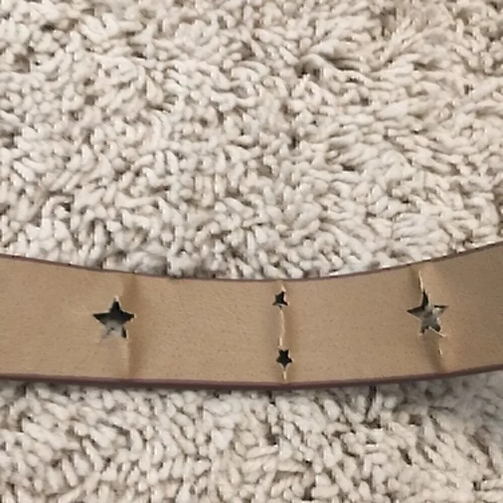 Girls size large brown cutout star belt